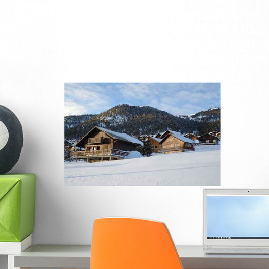 Face Sun Chalets Wall Decal