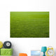Green grass texture of a soccer field. Wall Mural