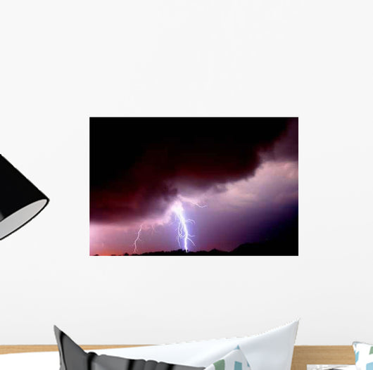 Purple Lightning Wall Decal