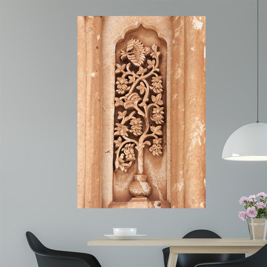 Floral Carving on Ishak Pasha Palace Turkey Wall Mural