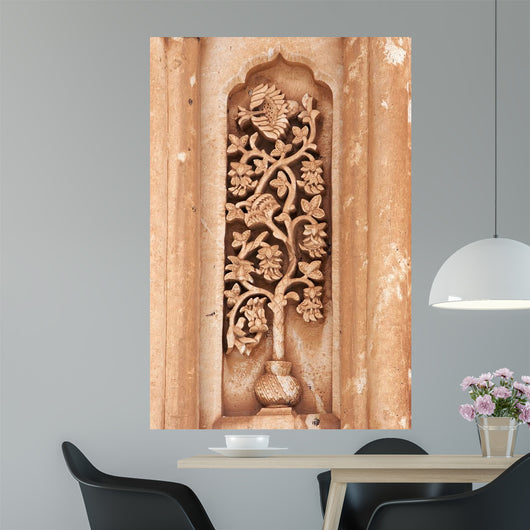 Floral Carving on Ishak Pasha Palace Turkey Wall Mural