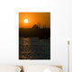 Istanbul Silhouette with Mosque and Sun Wall Mural