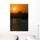 Istanbul Silhouette with Mosque and Sun Wall Mural