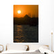 Istanbul Silhouette with Mosque and Sun Wall Mural