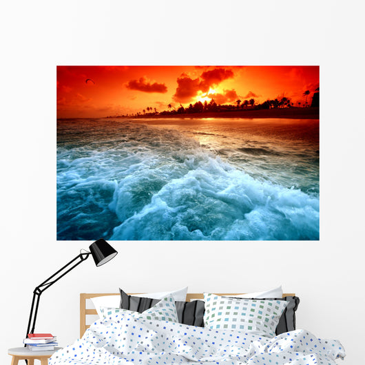 ocean sunrice Wall Mural