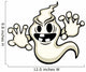 Vector illustration of a spooky but fun cartoon ghost. Wall Decal
