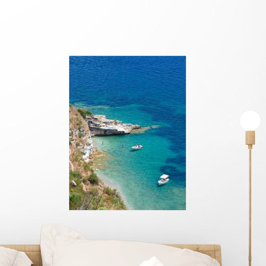 Boats Bay Corfu Island Wall Decal