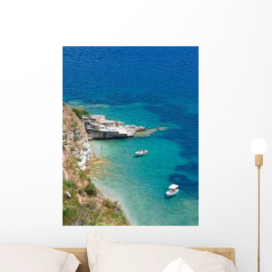 Boats Bay Corfu Island Wall Decal