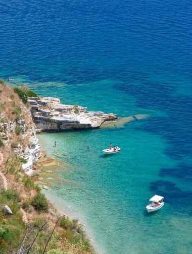 Boats Bay Corfu Island Wall Decal