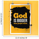 God is bigger than people think. Vector simple design. Motivating, positive quotation. Poster for wall. A4 size easy to edit Wall Mural