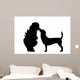 Vector Silhouette Girl Wall Decal Design 2
