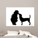 Vector Silhouette Girl Wall Decal Design 2