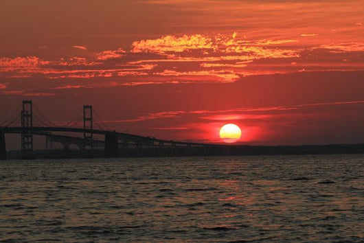 Chesapeake Bay Bridge Sunset Wall Decal