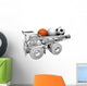 Truck and Sport Ball Wall Mural