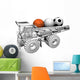Truck and Sport Ball Wall Mural