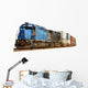 Two Locomotives Isolated Wall Decal
