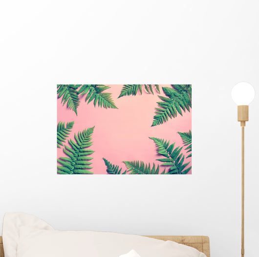 Summer Tropical Fern Leaves Wall Decal