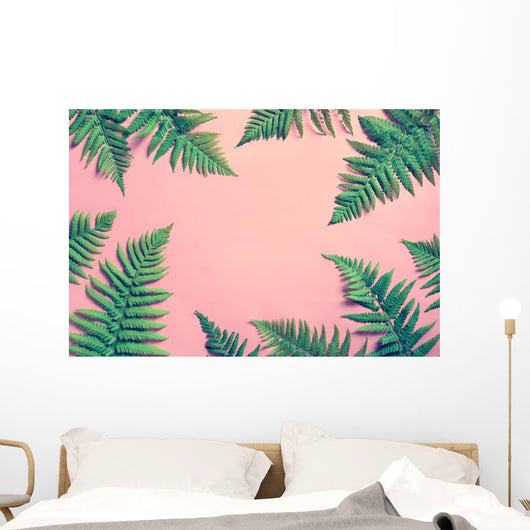 Summer Tropical Fern Leaves Wall Decal