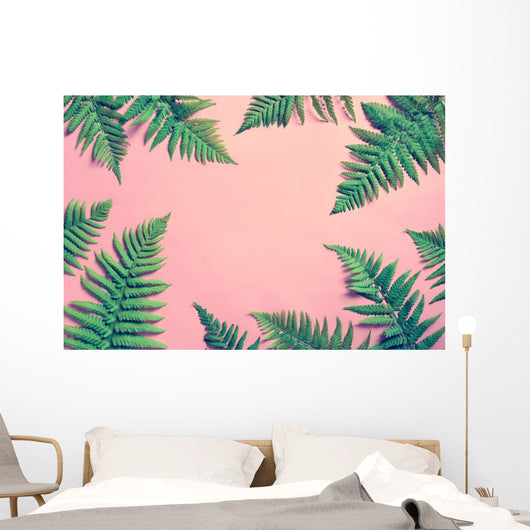 Summer Tropical Fern Leaves Wall Decal