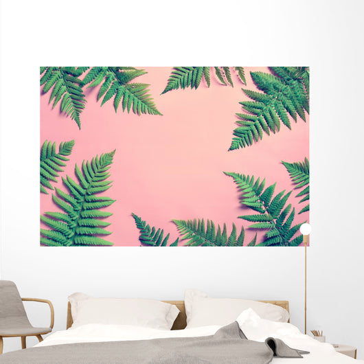 Summer Tropical Fern Leaves Wall Decal
