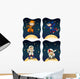 Astronaunts flying in the space Wall Decal