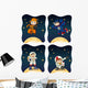Astronaunts flying in the space Wall Decal
