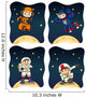 Astronaunts flying in the space Wall Decal