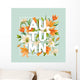 Autumn Lily Flowers Background. Autumn Floral Design in Vector. Wall Mural