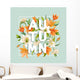 Autumn Lily Flowers Background. Autumn Floral Design in Vector. Wall Mural