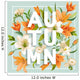 Autumn Lily Flowers Background. Autumn Floral Design in Vector. Wall Mural
