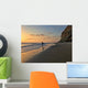  Surfer walking on the beach at sunset, Black's Beach, La Jolla, California, USA Wall Mural