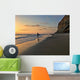  Surfer walking on the beach at sunset, Black's Beach, La Jolla, California, USA Wall Mural