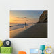  Surfer walking on the beach at sunset, Black's Beach, La Jolla, California, USA Wall Mural