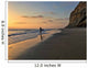  Surfer walking on the beach at sunset, Black's Beach, La Jolla, California, USA Wall Mural