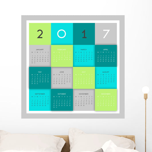 Modern calendar design Wall Mural