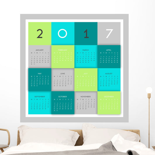 Modern calendar design Wall Mural