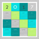 Modern calendar design Wall Mural
