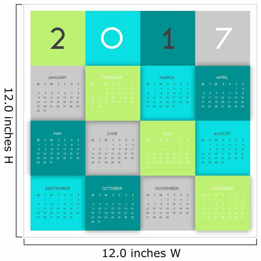 Modern calendar design Wall Mural