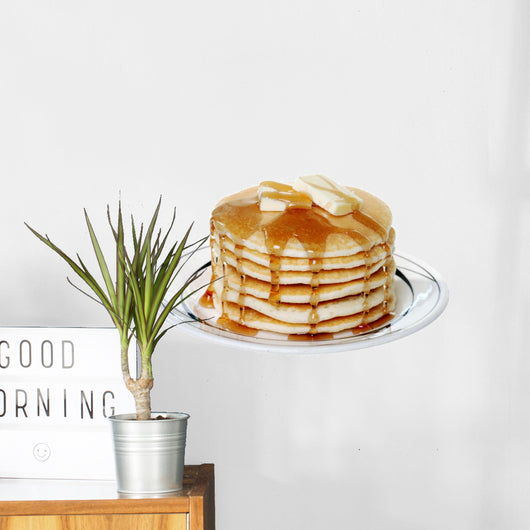 Isolated pancakes with butter and syrup Wall Decal