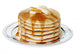 Isolated pancakes with butter and syrup Wall Decal