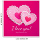 Valentine's day lacy hearts greeting card Wall Mural