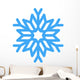 Blue Winter Snowflake Wall Decal