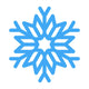 Blue Winter Snowflake Wall Decal