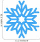 Blue Winter Snowflake Wall Decal