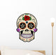 Nautical Rose Sugar Skull Wall Decal
