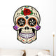 Nautical Rose Sugar Skull Wall Decal