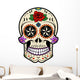 Nautical Rose Sugar Skull Wall Decal