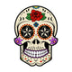 Nautical Rose Sugar Skull Wall Decal