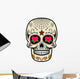 Cobwebbed Heart Sugar skull Wall Decal