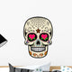 Cobwebbed Heart Sugar skull Wall Decal